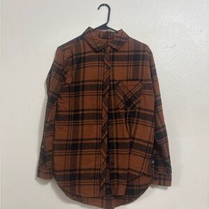 Women’s Brown Plaid Shirt